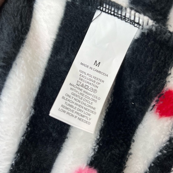 Kate Spade NY Polka Dot Striped Fleece Robe Size M - Picture 11 of 12